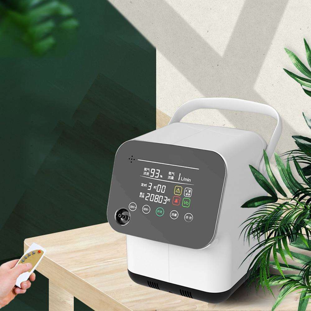 1L-7L/m Oxygen Concentrator Portable Adjustable Oxygen Machine for Home and Travel Use Without Battery - Mayerwood Retail