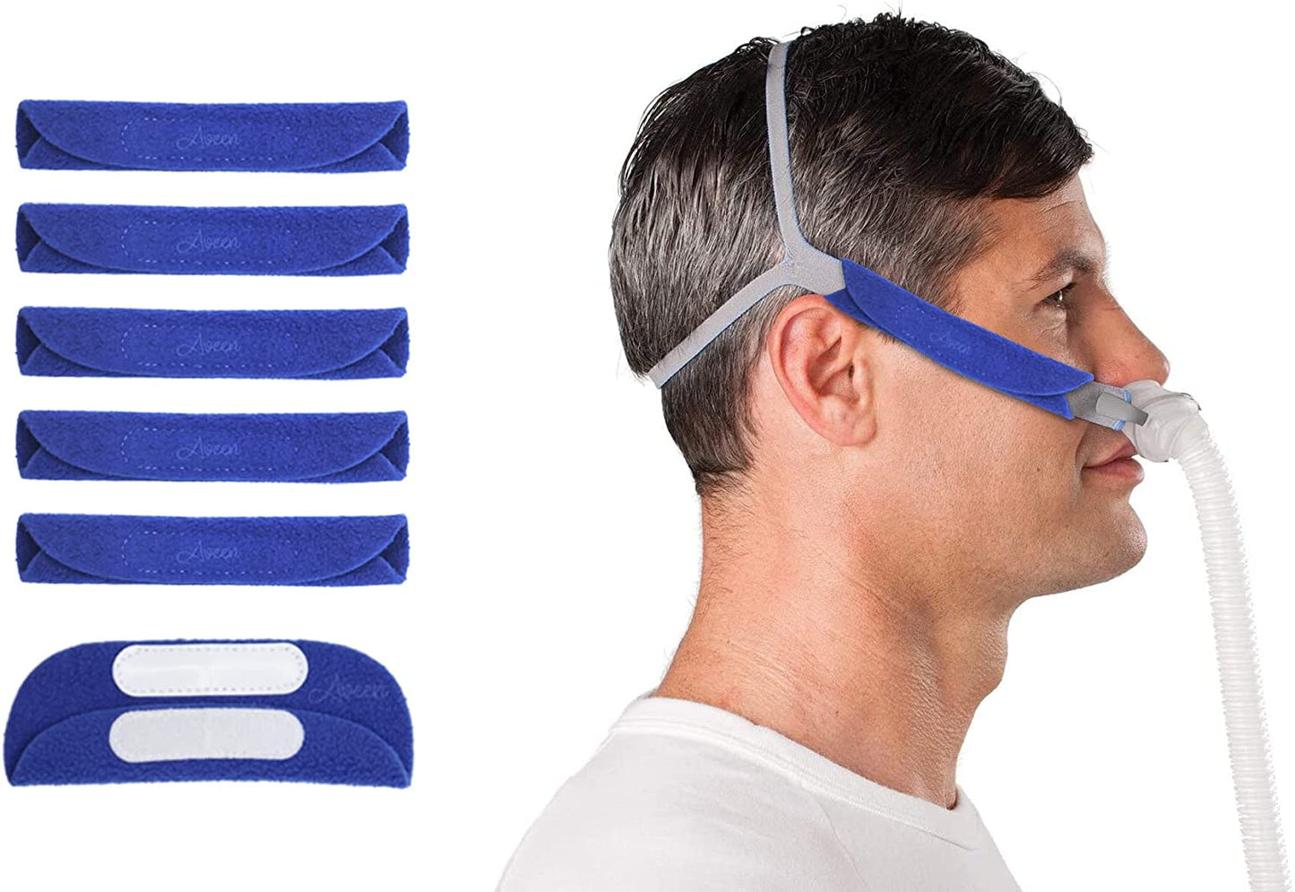 6-Pack CPAP Headgear Cushion Covers I Meubon - CPAP Headgear