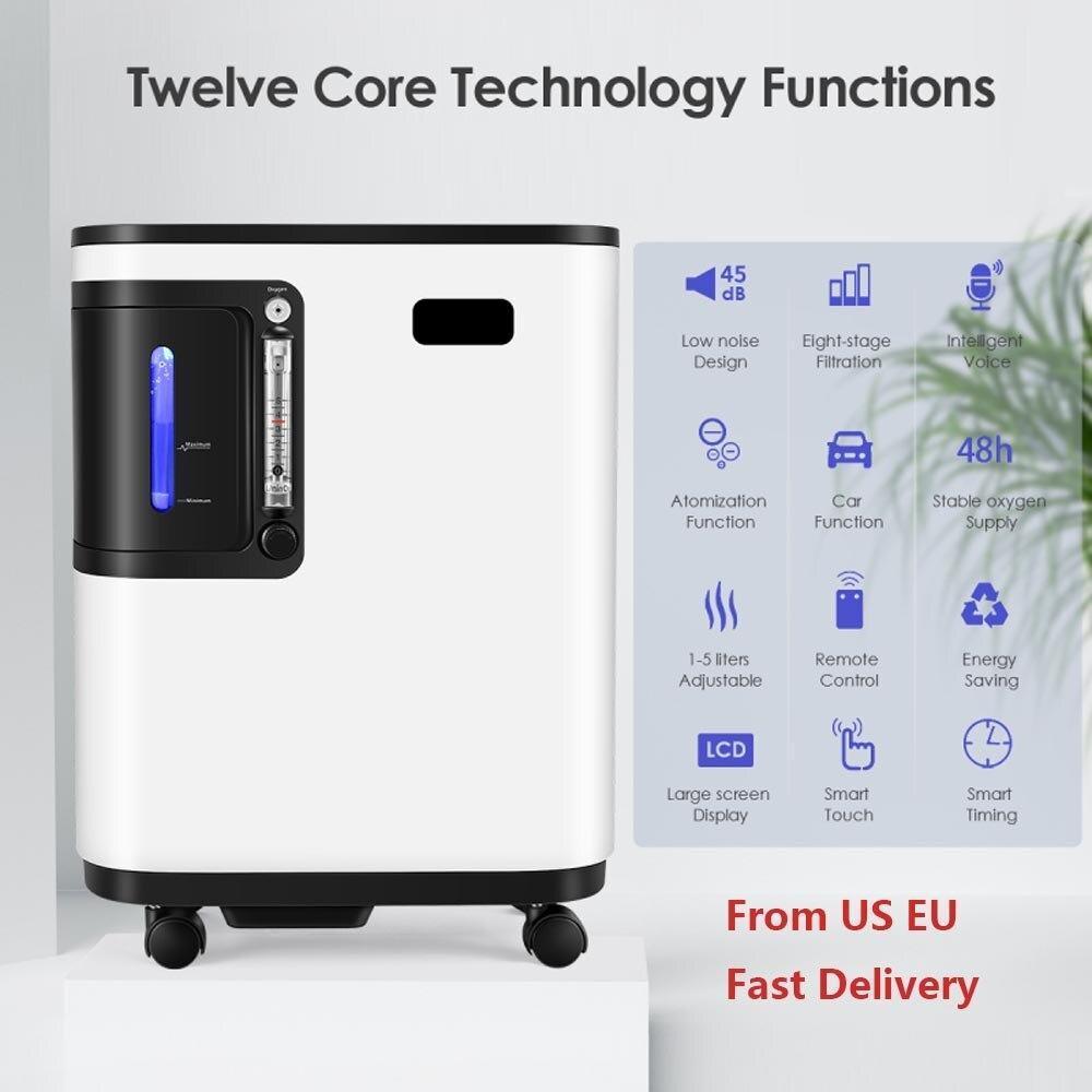 93% High Purity  1-3L/min Adjustable Oxygen Concentrators With LED For Household - Able Oxygen