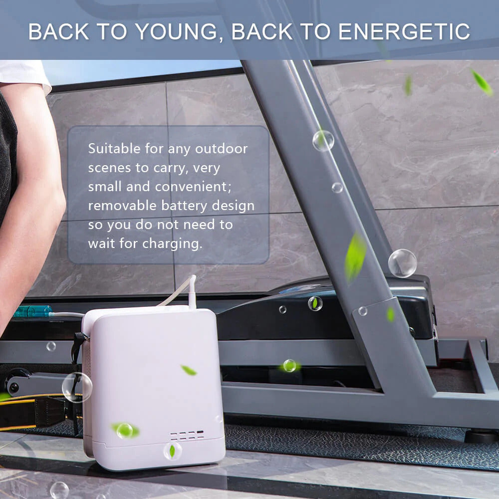 6L Portable Medical Grade Pulse Flow Oxygen Concentrator With Detachable Battery and Sieve Bed MU668